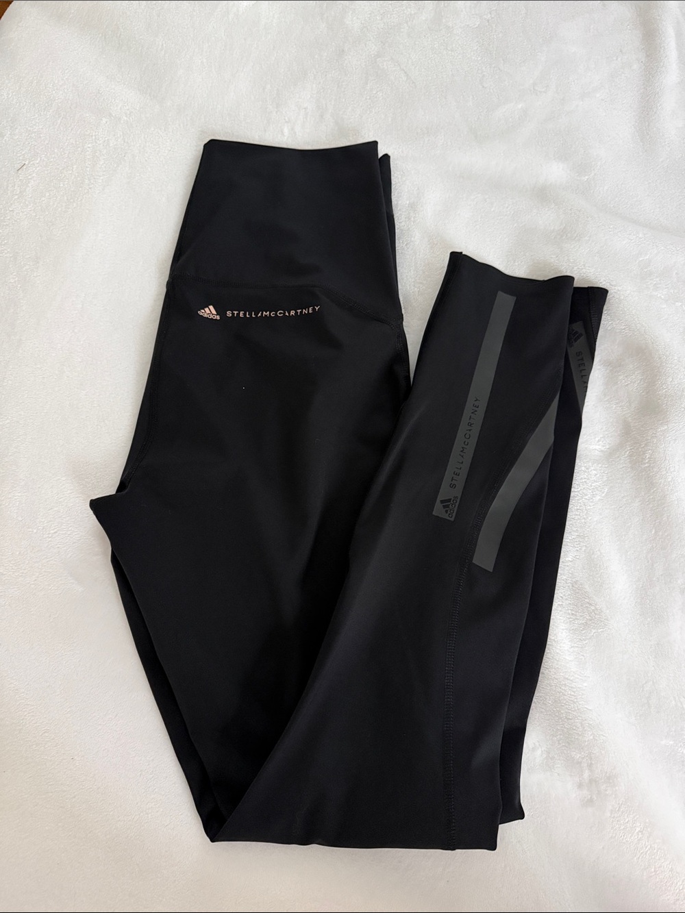 Stella McCartney Black Performance Leggings with Subtle Logo